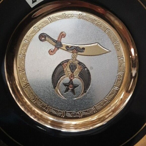 Art of Chokin 24KT Gold Edged Decorative Set black white plate mini vintage - Picture 4 of 16